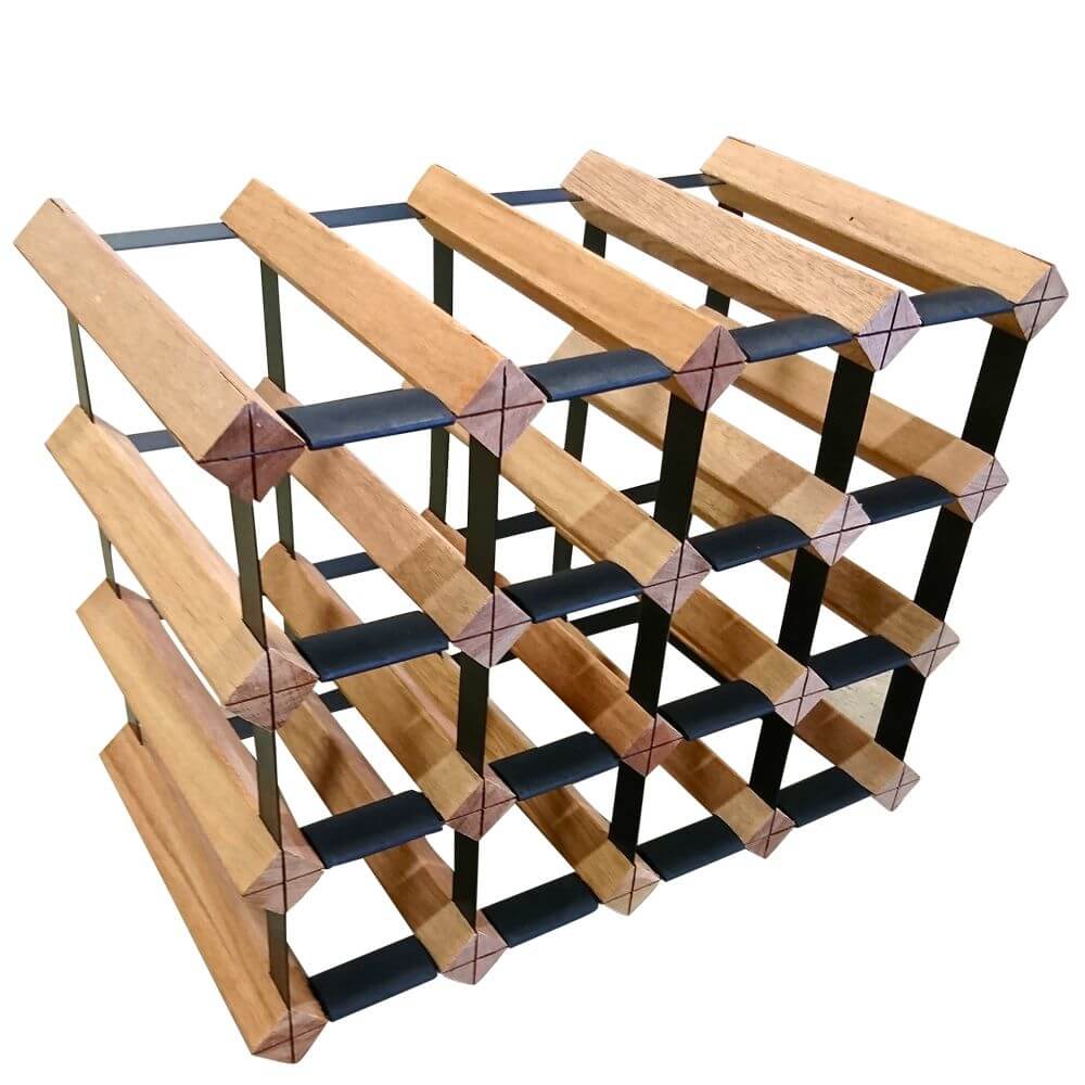 Vino Stack 12 Pocket Mahogany Wine Rack - WINE - Wine Racks - Soko and Co