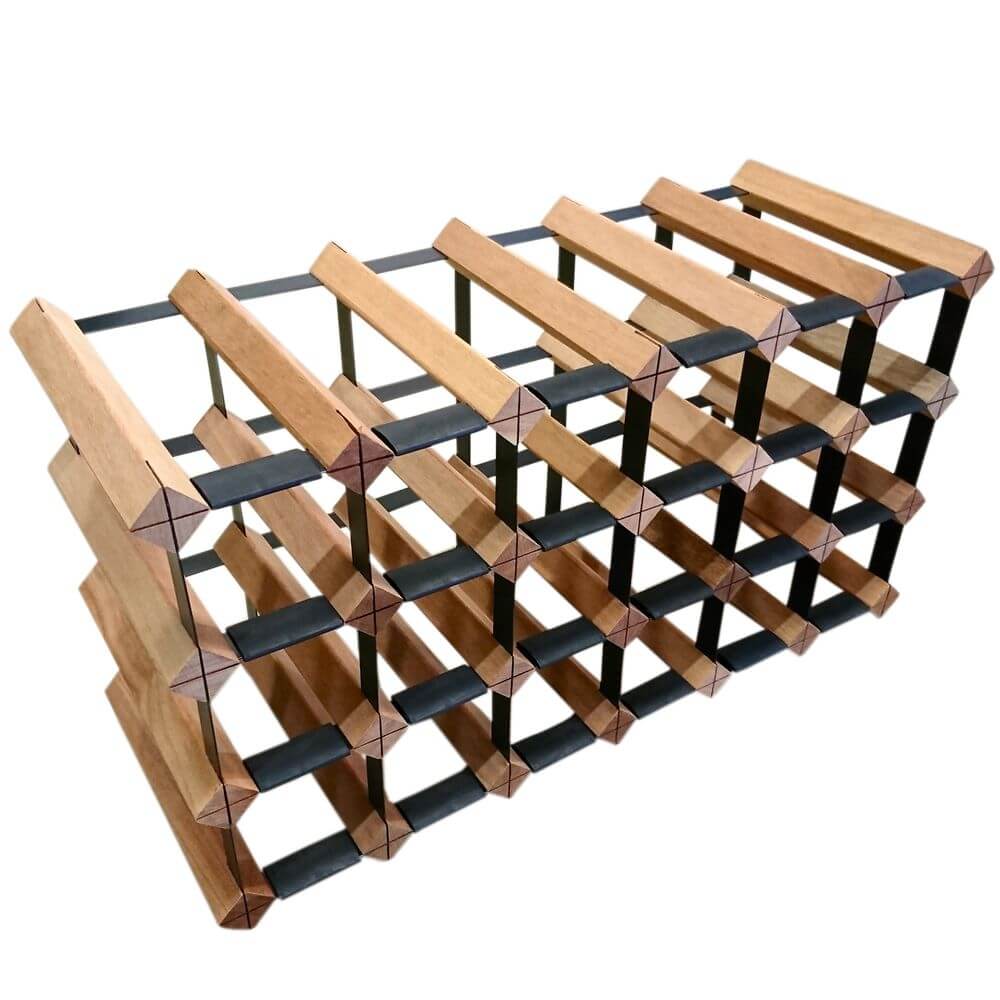 Vino Stack 18 Pocket Mahogany Wine Rack - WINE - Wine Racks - Soko and Co