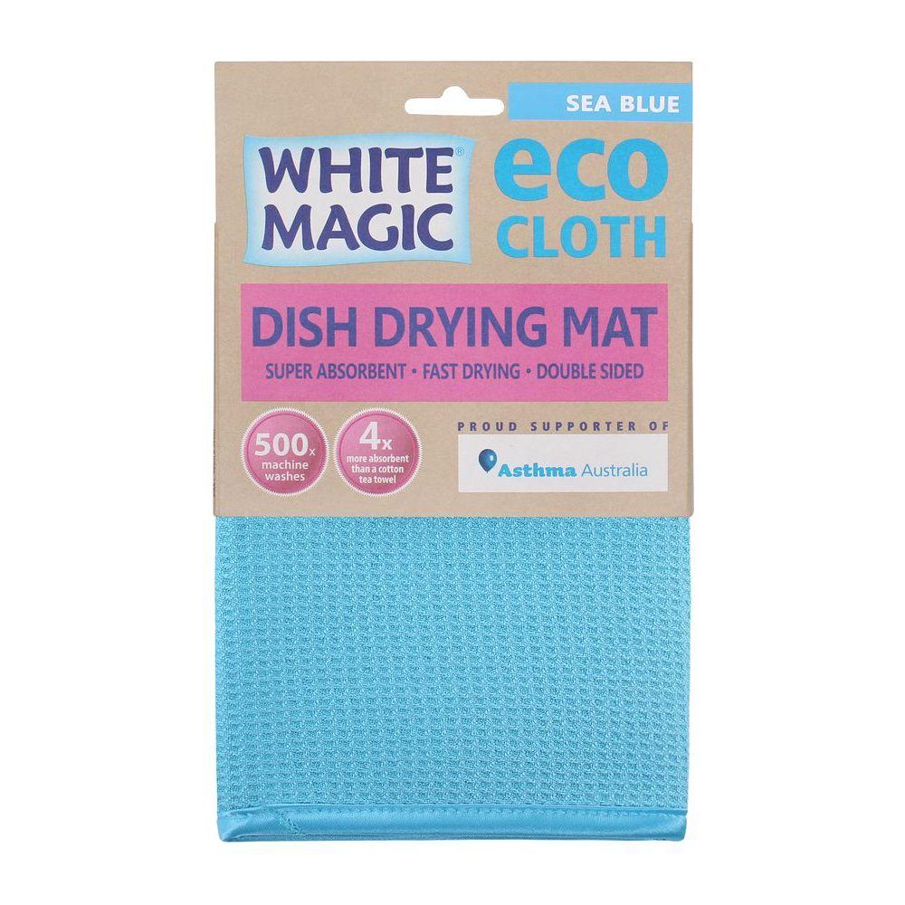 White Magic Microfibre Dish Drying Mat Sea Blue - KITCHEN - Dish Racks and Mats - Soko and Co