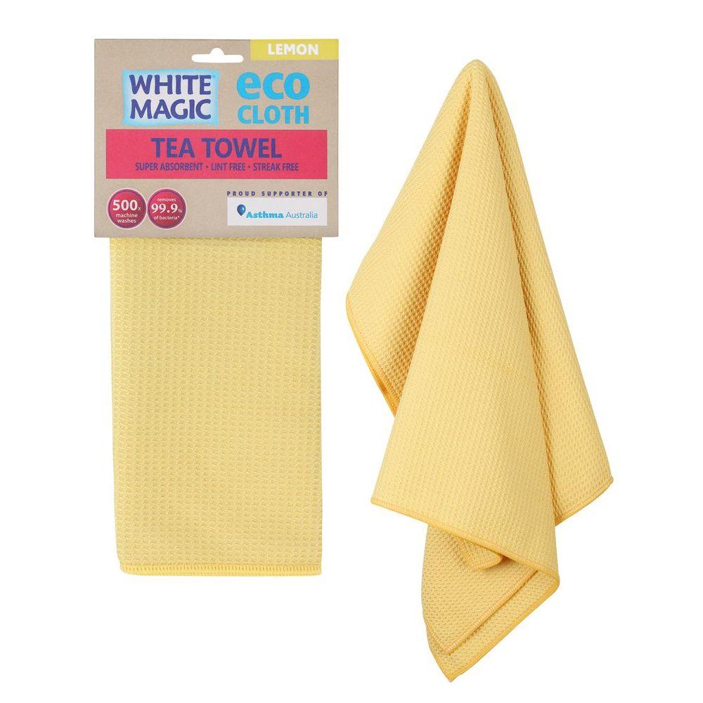 White Magic Microfibre Tea Towel Yellow - KITCHEN - Sink - Soko and Co