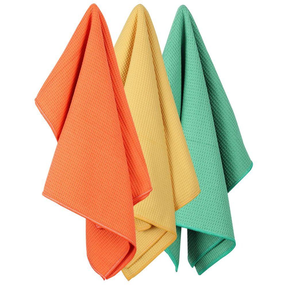 White Magic Microfibre Tea Towels 3 Pack Citrus - KITCHEN - Sink - Soko and Co