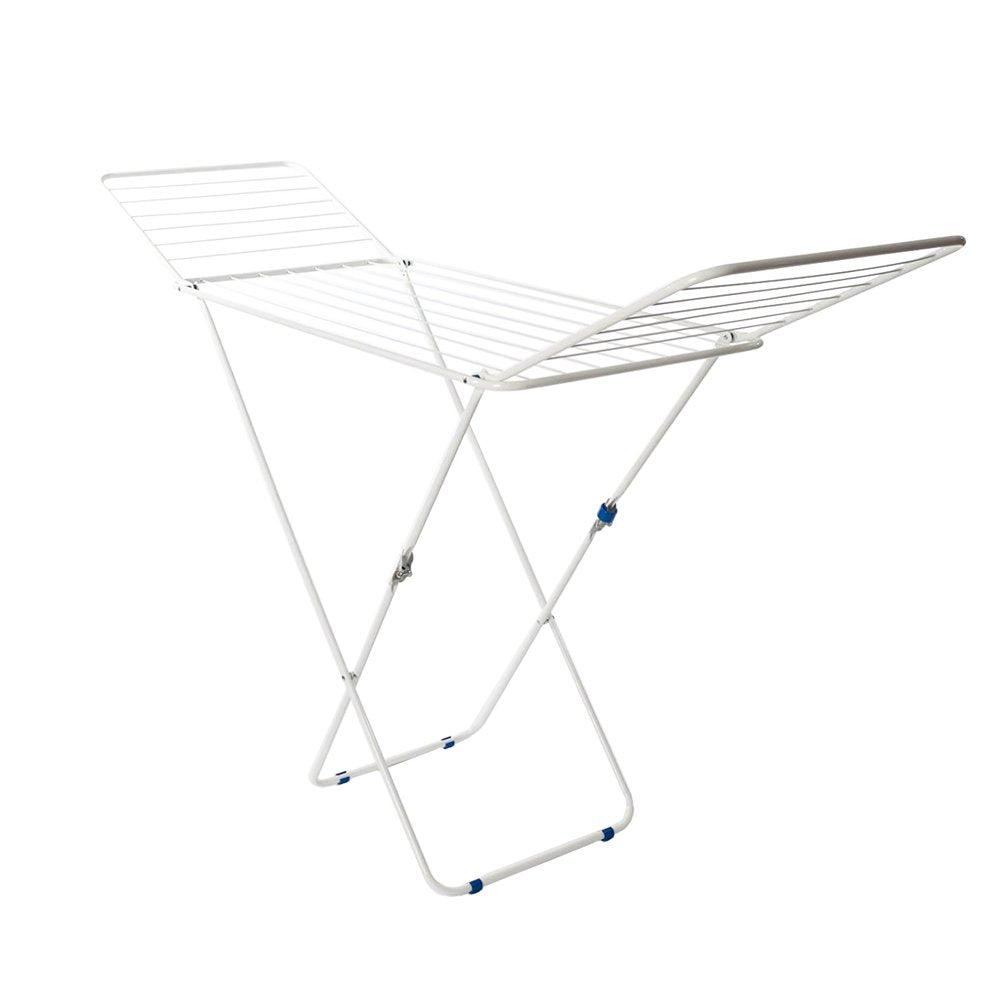 Wide X-Frame Winged Clothes Airer White - LAUNDRY - Airers - Soko and Co